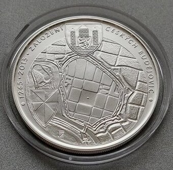 200 Kč stříbrná pamětní mince Založení ČB 2015 BK