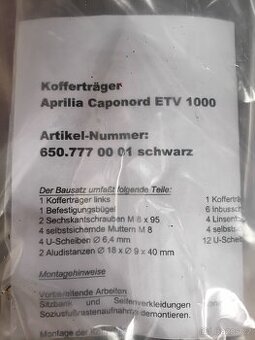 Držák bočních kufrů