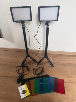 Set dvou LED foto video světel se stativy
