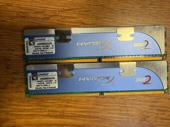 2GB (2x1GB) paměťové moduly Kingston HyperX DDR2