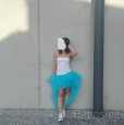 Tylova sukně neonově modrá - 1