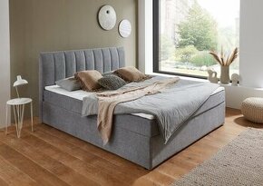 Čalouněná postel beige komfort 140x200cm Nová