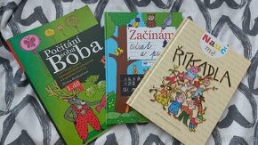 Knížky, encyklopedie, atlas, sešity, vstupenka