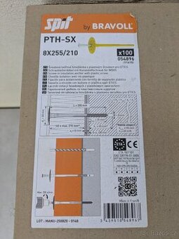 Fasádní hmoždinky Bravoll PTH-SX 8x255 mm 100 ks