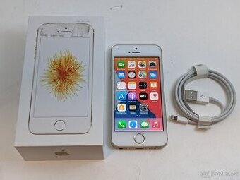 iPhone SE 128gb gold. Top stav. Baterie 87%. Záruka 6 měsíců