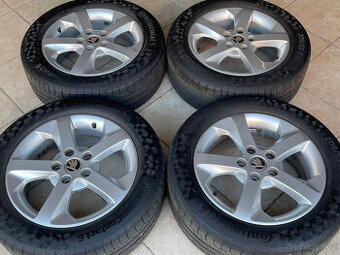 Alu kola 5x112 original Škoda Octavia 205/55 R16 Continetal