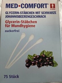 Levně nové glycerínové tyčinky na čištění ústní dutiny.