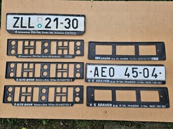 Škoda Seat ARAVER SPZ podložky retro 90s