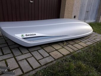 ŠKODA STŘEŠNÍ BOX,RAKEV,ORIGINÁL,TOP STAV-410L OBJEM