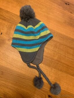 teplá čepice podšitá flísem, na 6-10 let