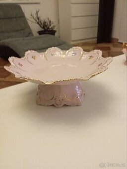 Mísa – růžový porcelán H&C Chodov (24kt zlato)
​Popis