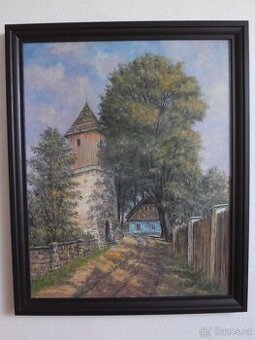 obraz Svratka -zvonice, signováno.