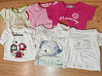 trička s dlouhým, krátkým rukávem košile vel. 80