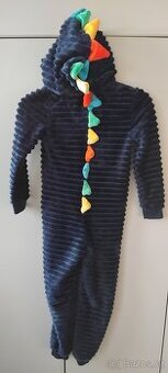 Plyšový overal dinosaurus/drak - NOVÝ, vel. 128 (7-8 let)