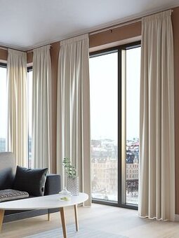 Semišový Závěs AUSTRA 1x140x300 samet béžová