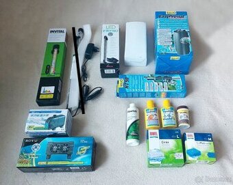 Akvaristické vybavení (LED, filtr, topítko, substrát atd.)