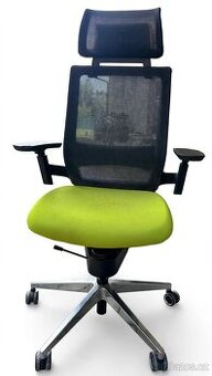 Zdravotní kancelářská židle Adaptic COMFORT – zelená, s opěr