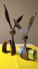Velikonoční kované dekorace-zajíc,zajíci.