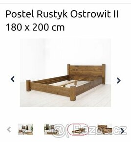 Prodám masivní postel Rustyk Ostrowit II 180x200