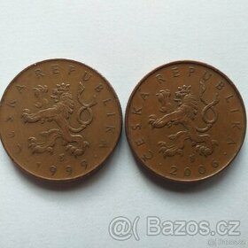 Mince 10 korun ročník 1999 a 2006