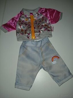 KOmplet na panenku, bunda a kalhoty baby born