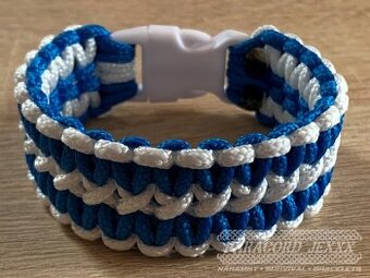 PARACORD náramek (19 cm) blue - white
