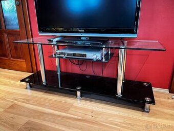 TV stolek skleněný + Tv zdarma