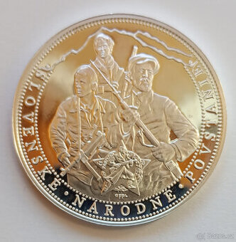 Pamětní medaile – Slovenské národní povstání Ryzí stříbro