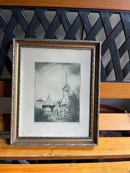 Obraz ´věž´ krásny rám