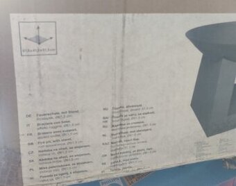 Kovové ohniště kulaté cca 62cm na podstavci - nové