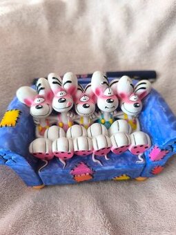 Keramická kasička Diddl Spardose Sofa, vintage