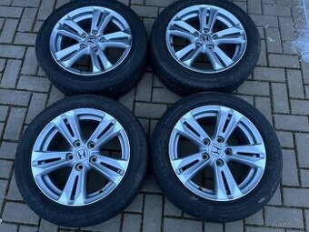 4x zachovalé litá kola 5x114 R16, letní pneu 80%