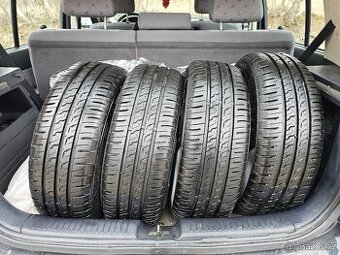 Letní sada 5x100 R14 - alu disky a zánovní pneu Barum