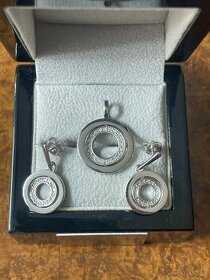 Závěs s náušnicemi Bile zlato s Brilianty