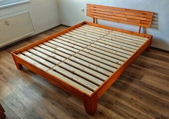 Manželská postel buk masiv 180x200