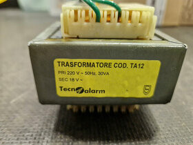 Trafo, transformator, transformatore TA12, Tecnoalarm