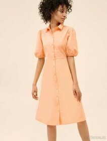 Oranžové midi šaty Orsay - 1