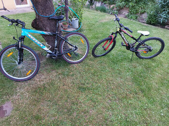Dvě horská kola pro děti (Kelly's a Merida)