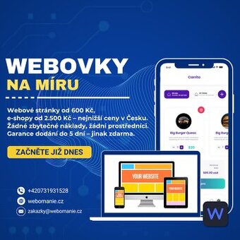 Webové stránky nebo e-shop od 600 Kč - 1