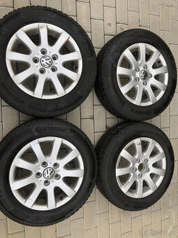 Alu kola VW R15, 5x112, zimni pneu 195/65 R15