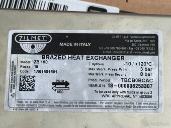 Beretta výměník deskový na ohřev TV 14 plátů