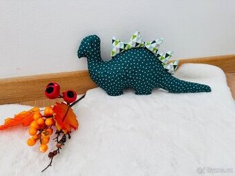 🦕 Ručně vyrobený dekorační polštář – dinosaurus, nový a nev