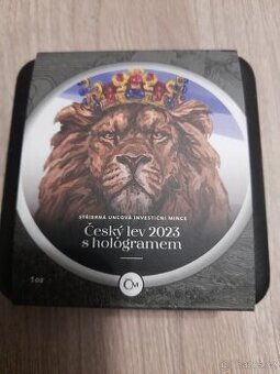 Stříbrná mince 1 oz ČESKÝ LEV