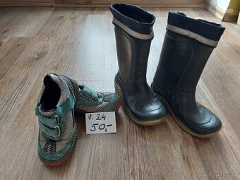 Dětské boty tenisky v.24, holínky, sandály v. 34, 36