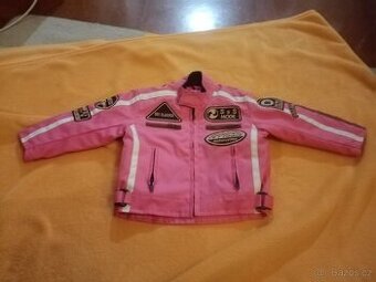 Dětská Motorkařská bunda růžová