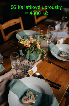 Látkové ubrousky (na svatbu)