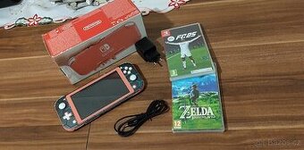Nintendo Switch Lite růžový + Zelda BOTW + EA Sports 25