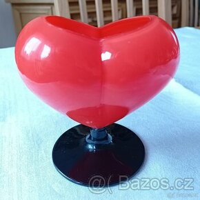 Historická vázička srdce - tango sklo