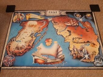 RARITNÍ Mapa Středozemě a Země nesmrtelných (1992)