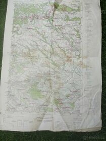 WWII,WW2-německé mapy 1944 a 1945 Benátky nad Jizerou,Kladno